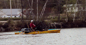 Chad in his Hobie Kayak
